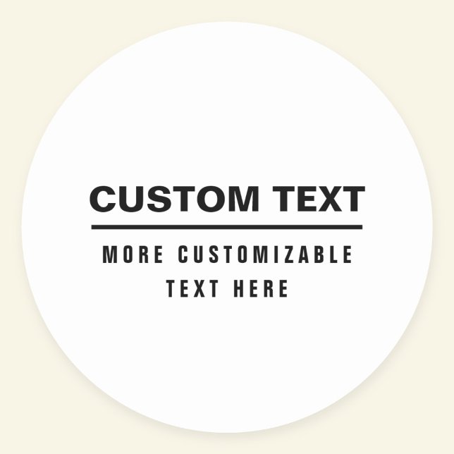 Sticker Rond Modèle texte personnalisé en gras (Créateur téléchargé)