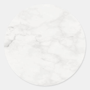 Sticker Rond Modèle vide élégant de marbre blanc moderne