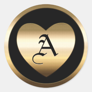 Sticker Rond Modèle Vide Or Faux Foil Texturé Classic Rou