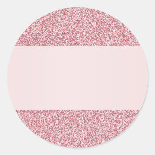 Sticker Rond Modèle vierge avec texte ajoutable et aspect paill