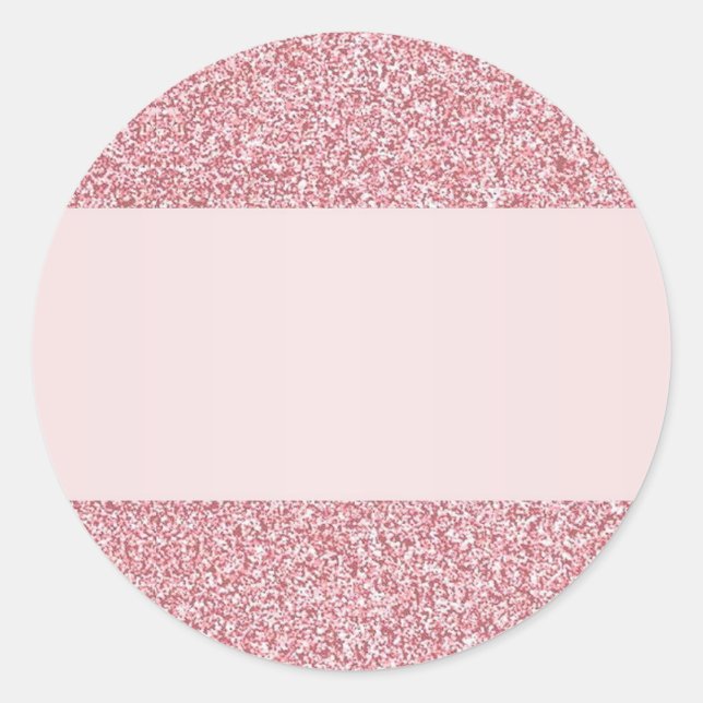 Sticker Rond Modèle vierge avec texte ajoutable et aspect paill (Devant)