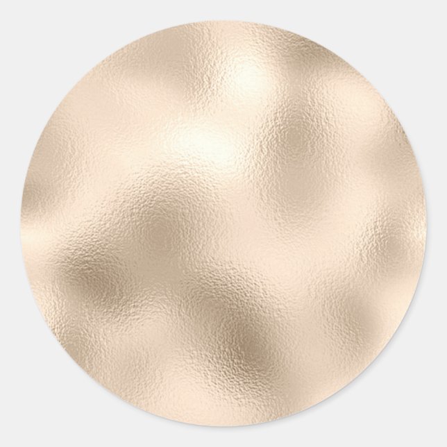 Sticker Rond Modèle vierge bronze ajusté, logo de texte Artisan (Devant)