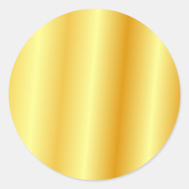 Sticker Rond Modèle vierge de fond avec un look or glamour (Devant)