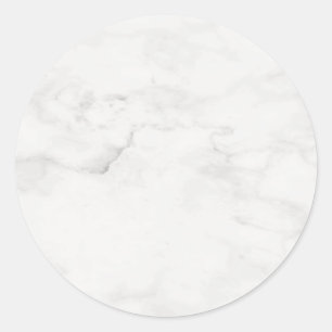 Sticker Rond Modèle vierge élégant en marbre blanc tendance per