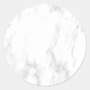 Sticker Rond Modèle vierge élégant moderne en marbre blanc pers