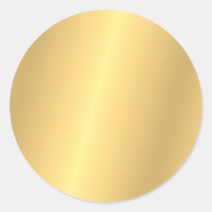 Sticker Rond Modèle vierge Glamour Élégant Faux Or Élégant