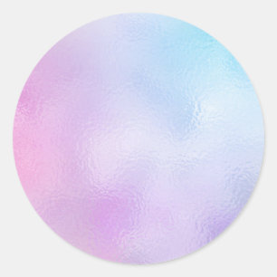 Sticker Rond Modèle vierge iridescent, DIY Logo Photo Art Texte