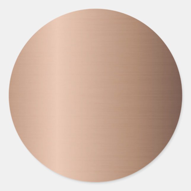 Sticker Rond Modèle vierge Rose Gold Ajoutez votre logo moderne (Devant)