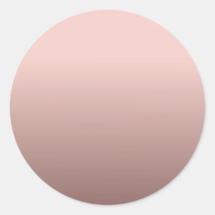 Sticker Rond Modèle vierge Rose Gold Ajoutez votre texte Modern