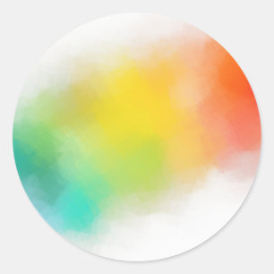 Sticker Rond Modèle vierge tendance abstrait coloré personnalis