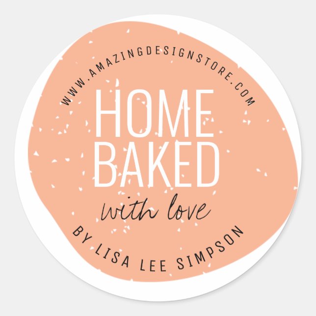 Sticker Rond Modern colorful home baked  (Devant)
