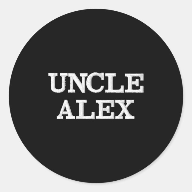 Sticker Rond Modern Gift For Uncle Pregnancy Announcement Cool  (Devant)