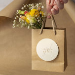 Sticker Rond Modern Minimal Elegant Script Monogram Wedding<br><div class="desc">Modern Minimal Elegant Script Monogram Wedding Classic Round Sticker Add a touch of elegance to your wedding with these modern, minimalist, and elegant script monogram classic round stickers. Crafted in classic copper and bridal heath colors, these stickers are perfect for sealing invitations, favor bags, or adding a personalized touch to...</div>