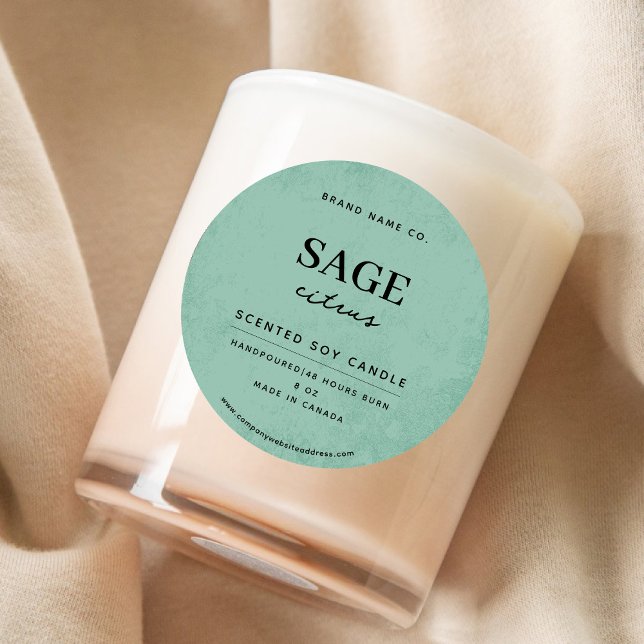 Sticker Rond Modern Sage Green Rustic (Créateur téléchargé)