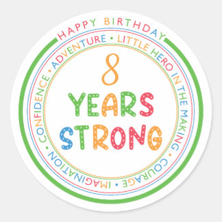 Sticker Rond Modern Simple Custom Photo Birthday