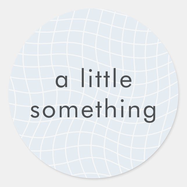 Sticker Rond Modern Warped Grid | Minimalist Text Message (Devant)