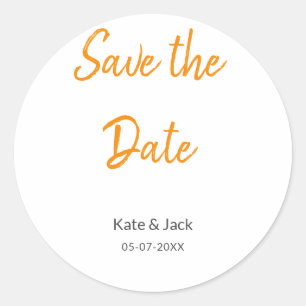 Sticker Rond Moderne boho enregistrer la date ajouter QR nom da