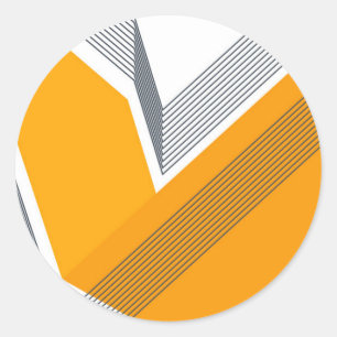 Sticker Rond Moderne, cool, tendance, urbain, art géométrique s