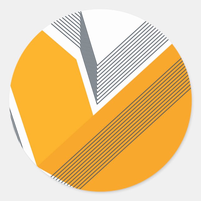 Sticker Rond Moderne, cool, tendance, urbain, art géométrique s (Devant)