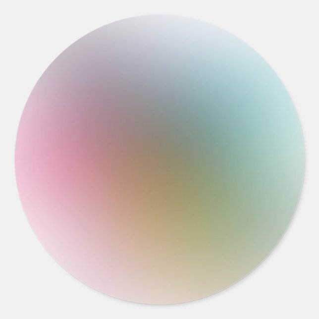 Sticker Rond Moderne Élégant Coloré Modèle Vierge Tendance (Devant)