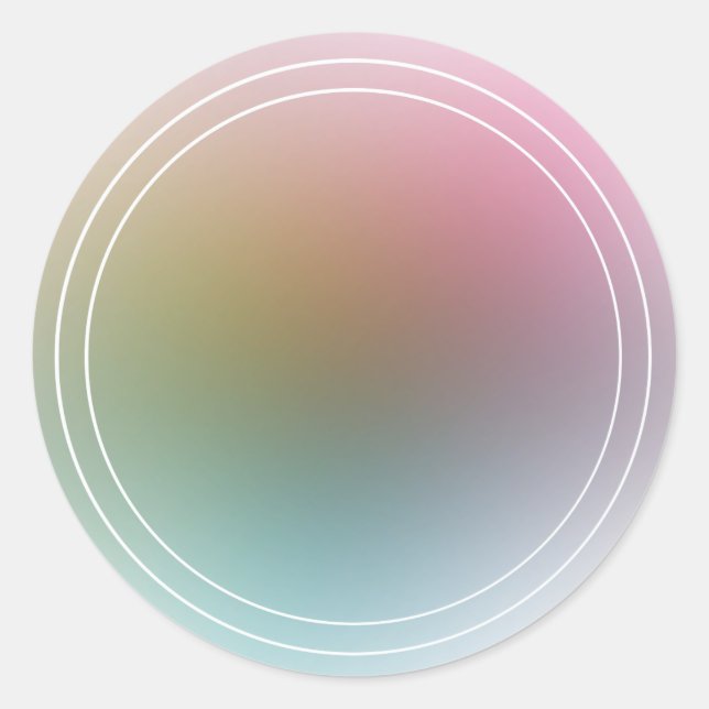 Sticker Rond Moderne Élégant Tendance Couleurs Vierge Modèle (Devant)