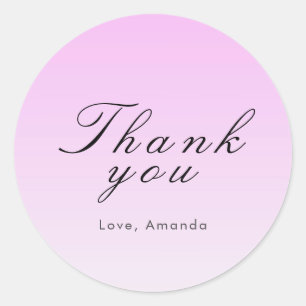 Sticker Rond Moderne Gradients Pink Minimaliste Personnaliser