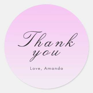 Sticker Rond Moderne Gradients Pink Minimaliste Personnaliser