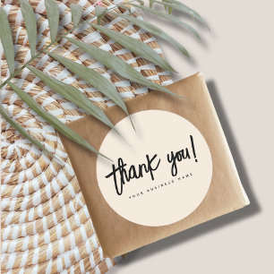 Sticker Rond Moderne merci professionnel entreprise
