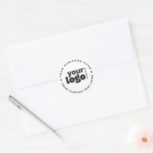 Sticker Rond Moderne Minimal Simple Votre Logo Ici