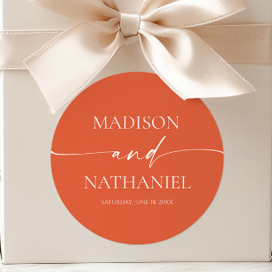 Sticker Rond Moderne minimaliste Élégant Vérone Sunset Mariage