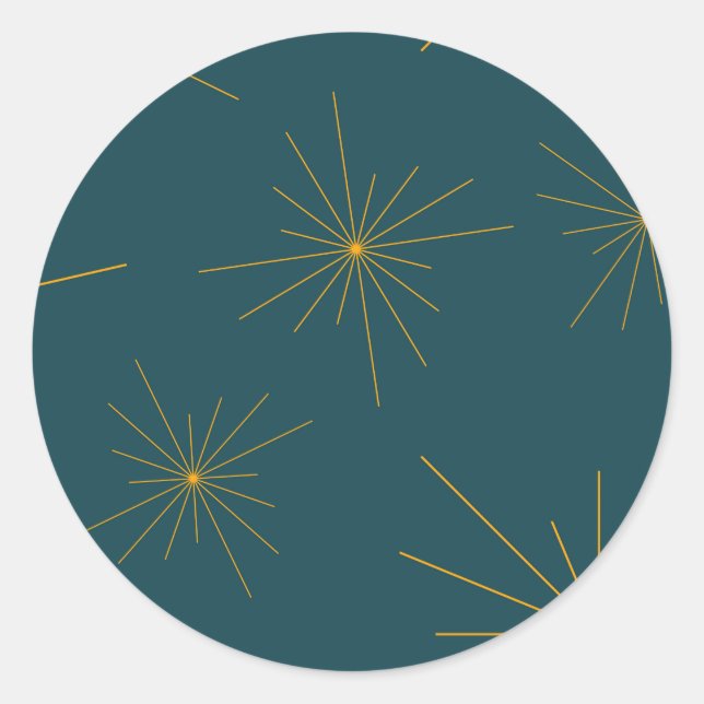 Sticker Rond Moderne, simple, cool, abstraction lumière tendanc (Devant)