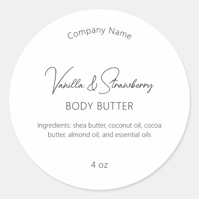 Sticker Rond Moderne Simple élégant industrie de beauté (Devant)