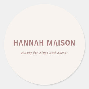 Sticker Rond Moderne, simple, professionnel, salon, beige