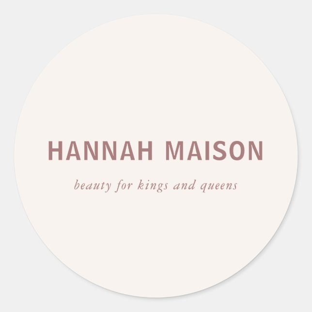 Sticker Rond Moderne, simple, professionnel, salon, beige (Devant)