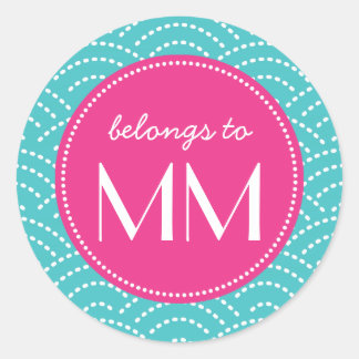 Sticker Rond Moderne Waves Motif Personnalisé - do-it-yourself