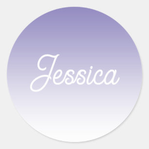 Sticker Rond (Modifiable) Ombre couleur violet clair et votre t