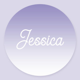 Sticker Rond (Modifiable) Ombre couleur violet clair et votre t