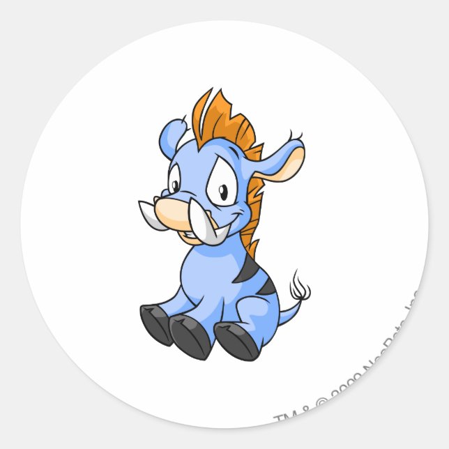 Sticker Rond Moehog Blue (Devant)