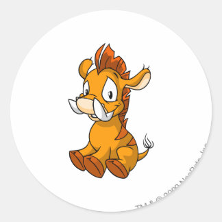 Sticker Rond Moehog Orange