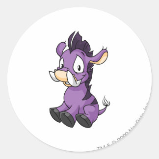 Sticker Rond Moehog Purple