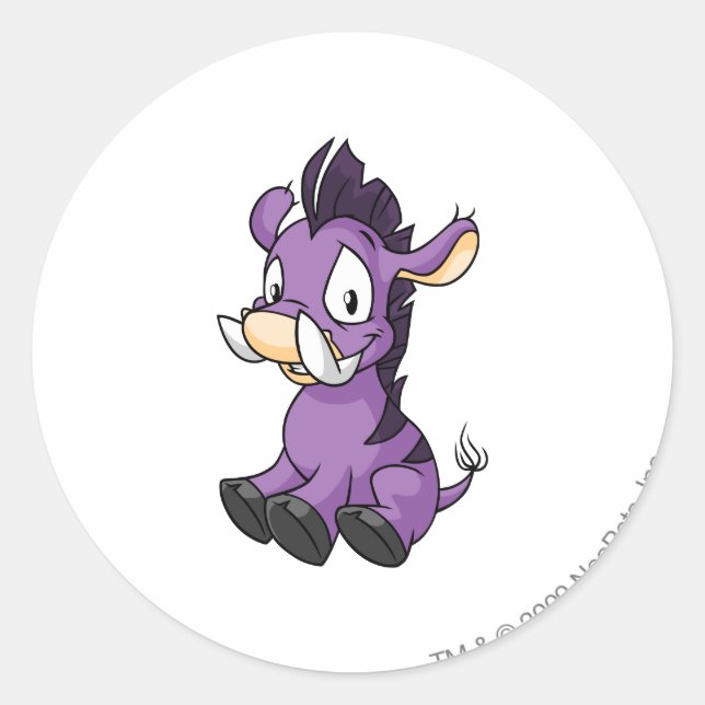 Sticker Rond Moehog Purple (Devant)