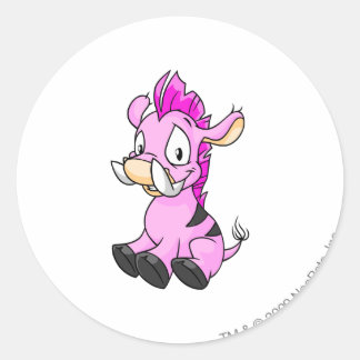 Sticker Rond Moehog rose