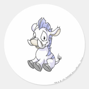 Sticker Rond Moehog White