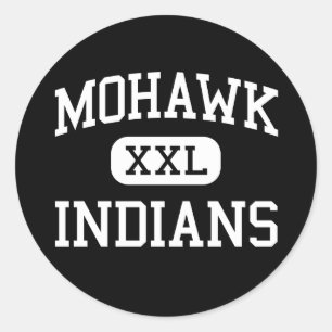 Sticker Rond Mohawk - Indiens - Lycée - Marcola Oregon