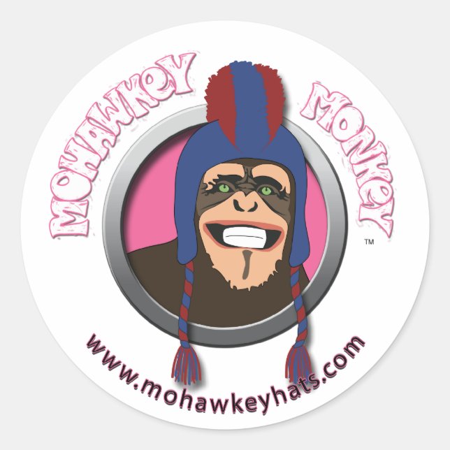 Sticker Rond Mohawkey (Devant)