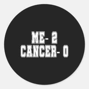 Sticker Rond Moi Deux Cancer 0 Deux fois Survivant Chemo Radiat