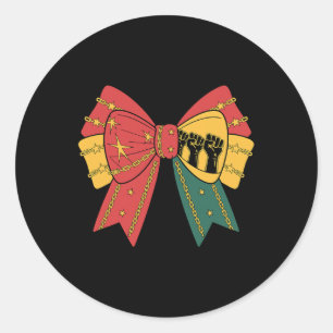 Sticker Rond Moineau Mois de l'histoire des Noirs Arc Afro-Amér