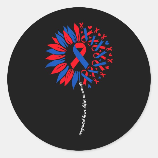 Sticker Rond Mois Congénitale De Sensibilisation Aux Défauts Ca (Devant)