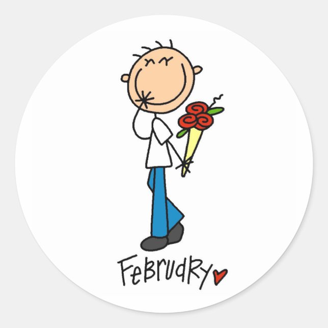 Sticker Rond Mois de février (Devant)