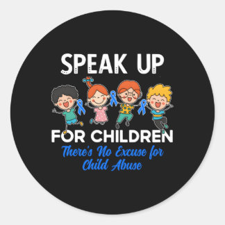 Sticker Rond Mois de la prévention de la maltraitance des enfan